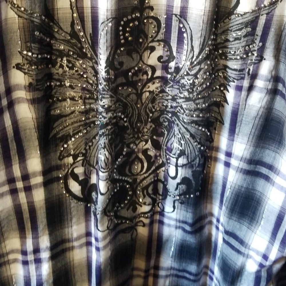 Ladies plus size button down shirt